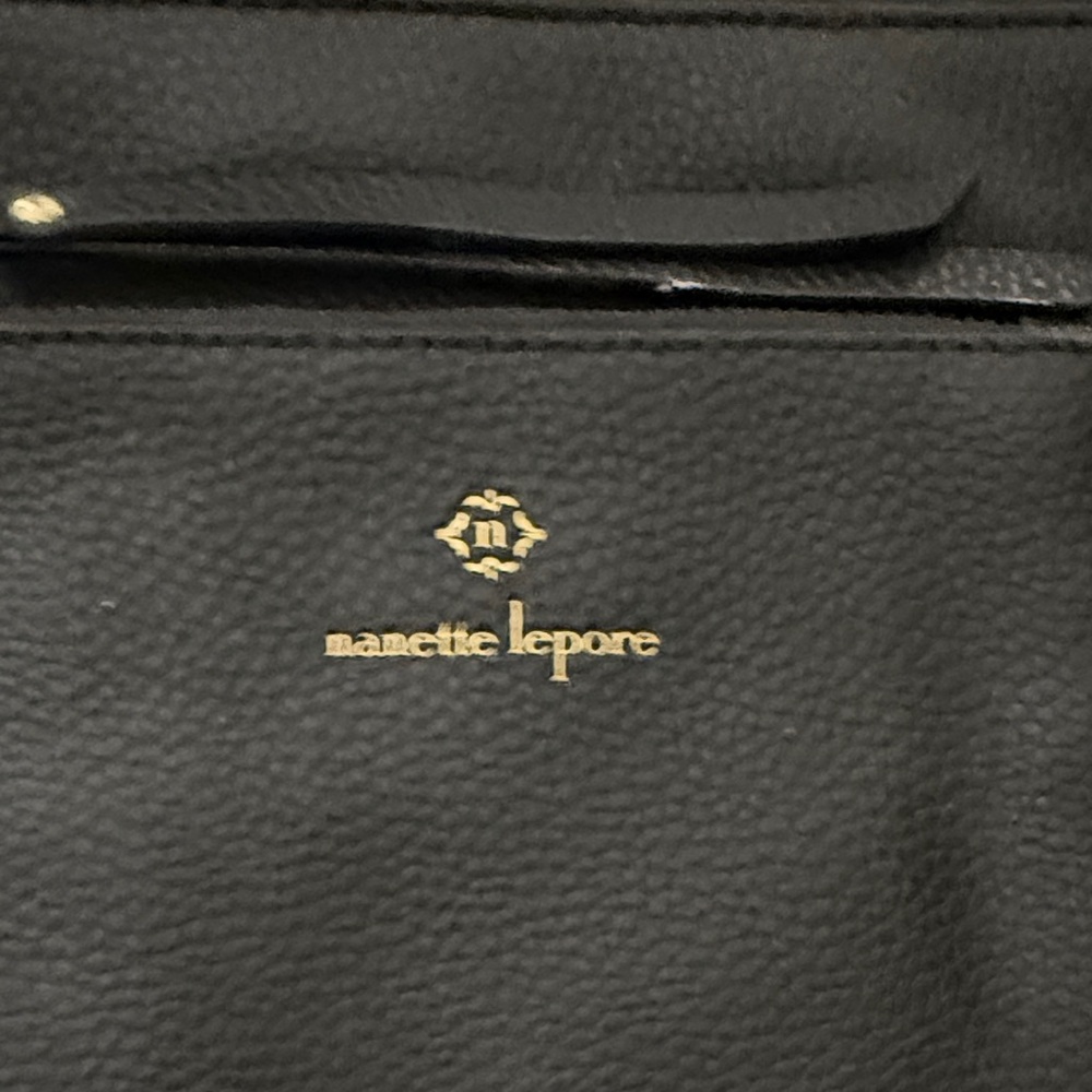 Nanette Lepore Black Leather Shoulder Bag - Picture 2 of 7